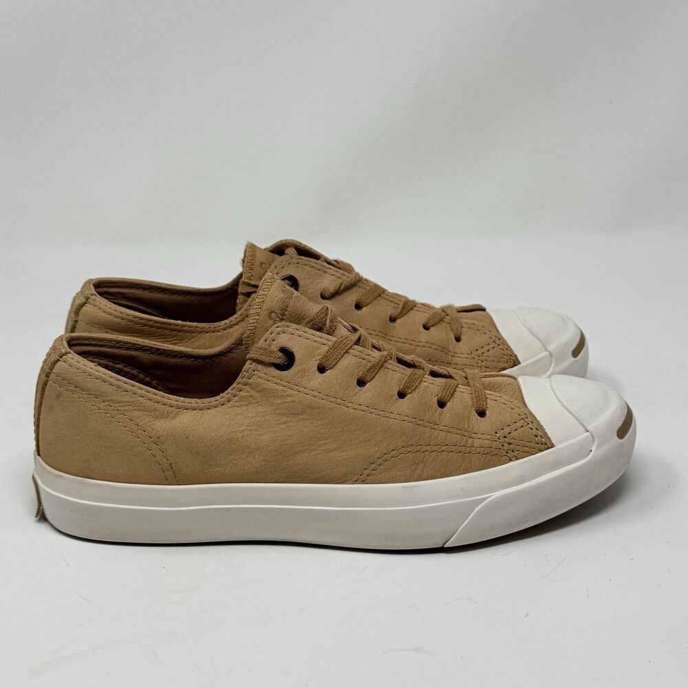 Converse Jack Purcell Sneakers Womens 8.5 Brown Leather Preppy Retro Shoes